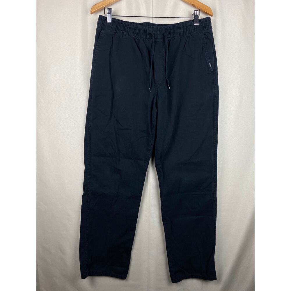 VANS Black Pull On Pants Mens sz Medium Elastic Waist Skater Casual